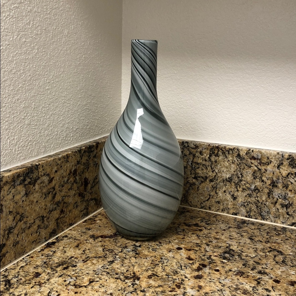 Zgallerie Vintage 14”  Vase Like New Gray Marble Color